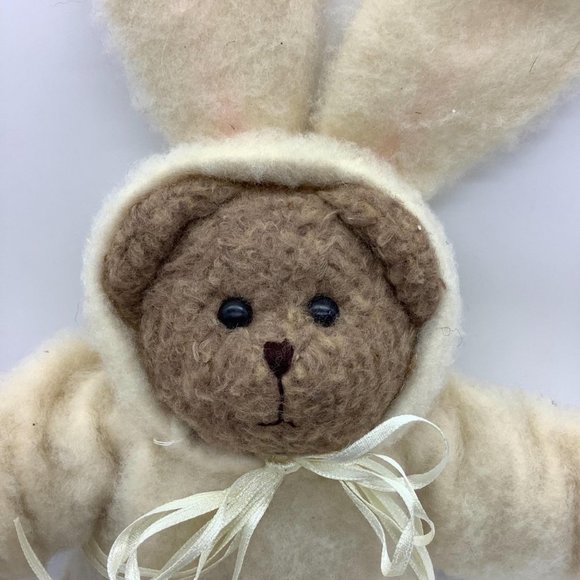 Teddy Bear wearing Bunny suit plush stuffed animal - Picture 2 of 6